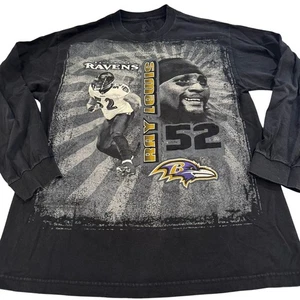 Vintage Ray Lewis Ravens Langarm T-Shirt - Größe L - Bild 1 von 6