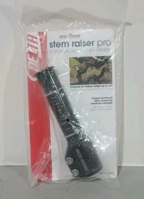 DELTA BIKE BICYCLE STEM RISER 1-1/8" Stem Up to 4.6 Inch PRO BLACK TD3418B - Image 1 of 4