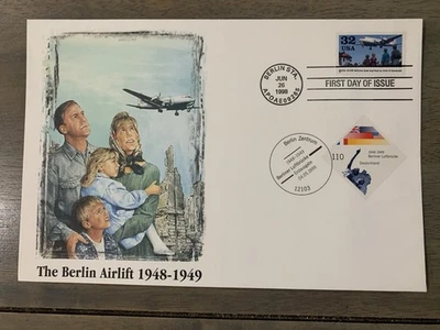 1948 First Day Issue “The Berlin Airlift” 1998 US Stamp & Berlin Stamp Mint - Image 1 of 2