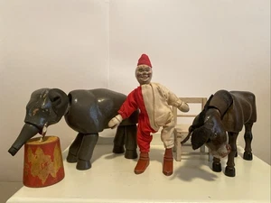 Raro 1900 Schoenhut Humpty Dumpty Circo Piezas de Madera de Cinco Tamaño Completo! - Imagen 1 de 11