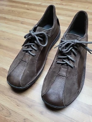 МУЖСКИЕ 11,5 HUSH ЩЕНКИ КОРИЧНЕВОЙ КОЖИ ШНУРУЕТ ВВЕРХ ОБУВЬ - Изображение 1 из 4