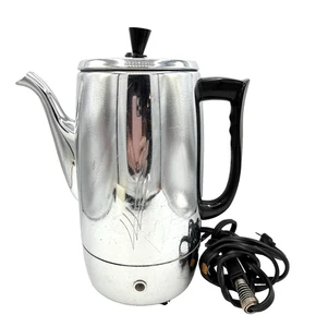 Dominion Electric Coffee Percolator Model 1604-D UL Listed Complete Aluminum VTG - Picture 1 of 13