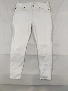Michael Kors Jeans Womens 8 Izzy Skinny Midrise Ankle Crop 5 Pocket Denim White - Picture 1 of 11