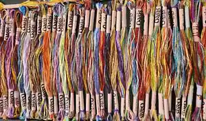 40 Variegated Silk Rayon Cross Stitch Embroidery Threads Lot Embroidery Floss - Picture 1 of 7