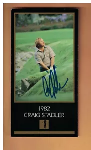 CRAIG STADLER HANDSIGNIERT THE MASTERS COLLECTION CHAMPIONS GOLF KARTE SIGNED 1982 - Bild 1 von 1