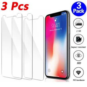 Protector de pantalla de vidrio templado 3 piezas para iPhone 15 14 13 12 11 Pro Max - Imagen 1 de 6