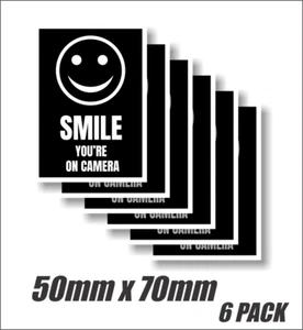 Funny Warning CCTV Security Surveillance Camera Sticker Sign Decal 50mm x 70mm - Bild 1 von 3