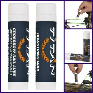 Crossbow Bow String Wax for Synthetic Bowstrings and Rail Lube 2-Pack - Picture 1 of 10