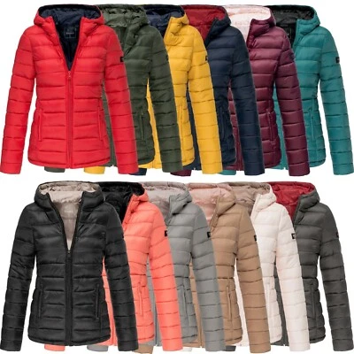 Marikoo Lucy Damen Jacke Steppjacke Übergangsjacke Stepp Herbst gesteppt Kapuze - Bild 1 von 4