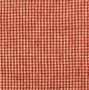 P Kaufmann DUNBAR Houndstooth Chenille CRIMSON Upholstery Pillow Sewing Fabric - Picture 1 of 4