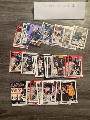 ST LOUIS BLUES GOALIE CARD LOT 50 Nhl, See Photos, Free Ship, - Image 1 of 4