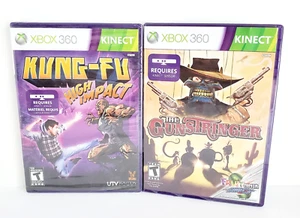 Microsoft Xbox 360 Kinect Kung Fu High Impact and The Gunstringer New Sealed - Picture 1 of 6