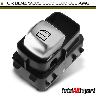 Interruptor ventana delantero derecho trasero negro para Mercedes-Benz W205 C200 C300 2015-2016 Foto 1 de 4