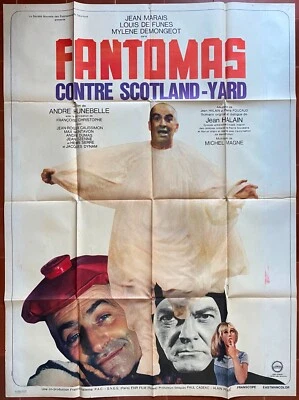 Plakat FANTOMAS Gegen Scotland Yard Jean Marais LOUIS DE FUNES 120x160cm - Bild 1 von 2
