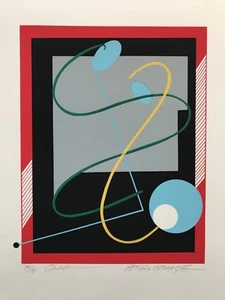 Modern ABSTRACT Serigraph Print Okamoto Contemporary GEOMETRIC Pop Art - Picture 1 of 4