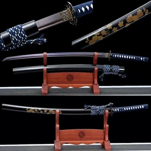 Handmade Damascus Folded Steel Blade Japanese Katana Samurai Sword Sharp Nice * - Picture 1 of 10
