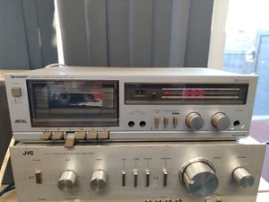 Cubierta de casete estéreo Sharp RT-100E de colección probada y funcionando buen sonido - Imagen 1 de 5