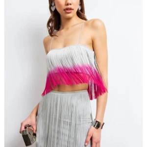 Lisa Maree Sleeping Beauty Fringe Top Size Medium NWT #1147 - Picture 1 of 7