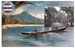 Pacific Mail Steamship Co. S.S. "Korea",Hawaii,Honolulu Garden 1909 Postcard - Picture 1 of 2