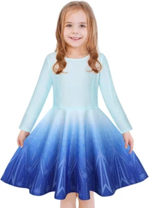 Girls Dress Sleeveless Long Sleeve Kids Toddler Little Big Girl Unicorn Mermaid  - Picture 1 of 12