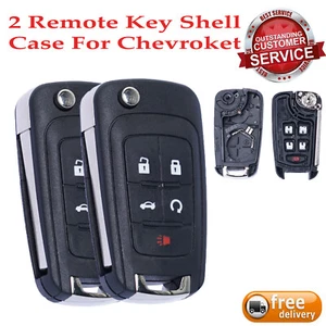2 for 2011- 2016 Chevy Cruze Sonic Equinox Car Remote Key Shell Case Cover Fob - Picture 1 of 8