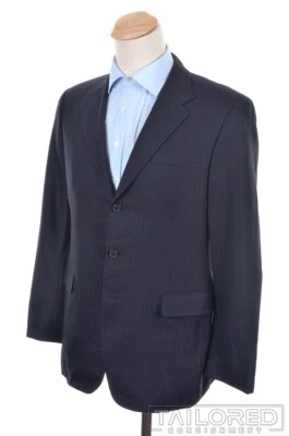 Jaqueta PRADA Masculina Blazer de Seda Cashmere Azul Sólido Casaco Esportivo - UE 52 / SU 42 R - Imagem 1 de 4