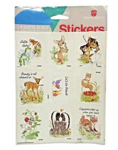 Vintage 1980s American Greetings Positive Thoughts Woodland Animals New Sealed - Picture 1 of 2
