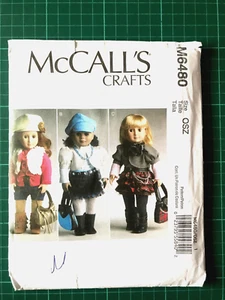 18" Baby Puppenkleidung Schnittmuster NEU & UNGESCHNITTEN McCalls M6480 - 3 Outfits - Bild 1 von 2