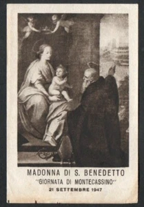 Tarjeta sagrada de San Benito estampa santino imagen pieuse andachtsbild - Imagen 1 de 1