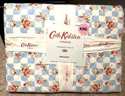 Cath Kidston Daisy Rose Check KING Size Quilt  - 106" X 90" (cotton) - Image 1 of 2