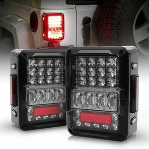 For Jeep Wrangler JK JKU LED Tail Light Rear Backup Brake Reverse Turn Stop Lamp - Picture 1 of 12
