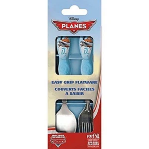Disney Planes 2 Piece Flatware (Folk and Spoon) Set easy to gasp handles-New! - Picture 1 of 1
