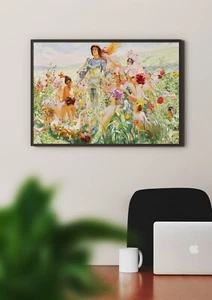 Georges Antoine Rochegrosse: Le Chevalier aux Fleurs (The Flower Knight) Print - Picture 1 of 2