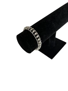 Vintage Signed Napier Silver Tone Clear Rhinestone Bracelet - Picture 1 of 5