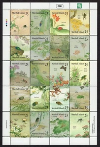 MARSHALL ISLANDS, SCOTT # 808, FULL MNH SHEET OF 2002 SPIDERS & INSECTS, BUGS - Picture 1 of 1