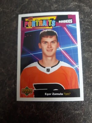 Upper Deck 2020-21 UD Portraits Rookies Egor Zamula RC Card# P-57 - Image 1 of 2
