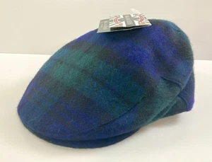 Mallalieus Tartan Wool Fitted Cap Hat Failsworth 7 1/8 Mens Lined Plaid Classic - Picture 1 of 16