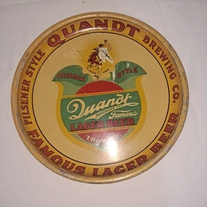 Quandt Brewing Co. Famous Lager Beer Tray and Tip Tray - Troy NY - Picture 1 of 7