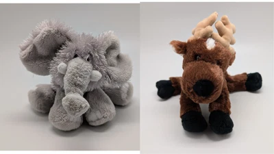 GANZ Webkinz and Lil Kinz - Reindeer HM137 & Elephant HS007 - Plush - No Code - Image 1 of 4