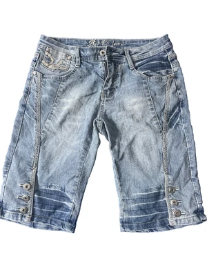 Apollo Jeans Cortos para Damas y Mujeres Talla 5/6 Tiro Bajo Denim Botones Delanteros Foto 1 de 4