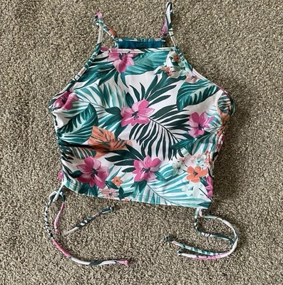Hurley Swim Tankini Adjustable Sides Floral Print Women’s Large Swimwear EUC - Image 1 of 4