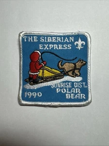 Parche de oso polar BSA 1990 The Siberian Express Sunrise District - Imagen 1 de 1