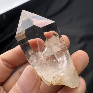 6cm/50grams Raw Sparkling Tibetan Diamond Quartz Crystal Worry Stone #54 - Picture 1 of 5