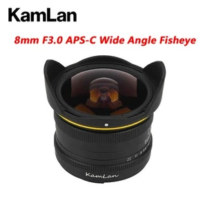 KamLan 8mm F3.0 APS-C Fisheye Wide Angle Lens for Sony E-mount Mirrorless Camera - Picture 1 of 5