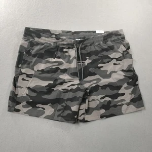 NWT George Above The Knee Stretch Pull On Grey Camo Shorts Mens Size 3XL - Picture 1 of 6