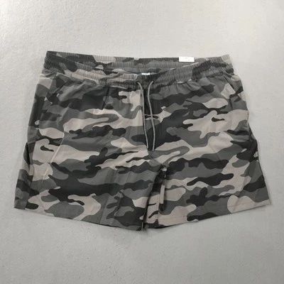 NWT George Above The Knee Stretch Pull On Grey Camo Shorts Mens Size 3XL - Image 1 of 4