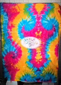 Manta polar espiral Indian Hoosiers Tye-Dye 56x69 puerta trasera universitaria NCAA - Imagen 1 de 6