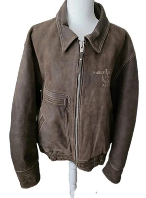 Chaqueta de cuero marrón aislante XXL para hombre Harley-Davidson Twin Power Foto 1 de 4
