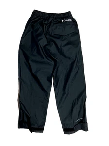 COLUMBIA OMNI-TECH Black RAIN PANTS Windbreaker Outdoor Hike Gear YOUTH XXS 4/5 - Picture 1 of 7