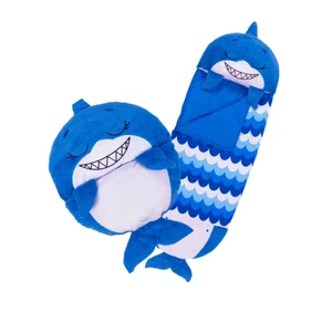 Happy Nappers Cozy Compact Pillow Sleeping Bag Blue Surfy the Shark Kids Fun - Picture 1 of 6